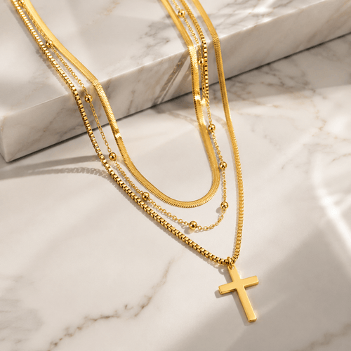 The Radiant Faith Layered Cross Necklace™