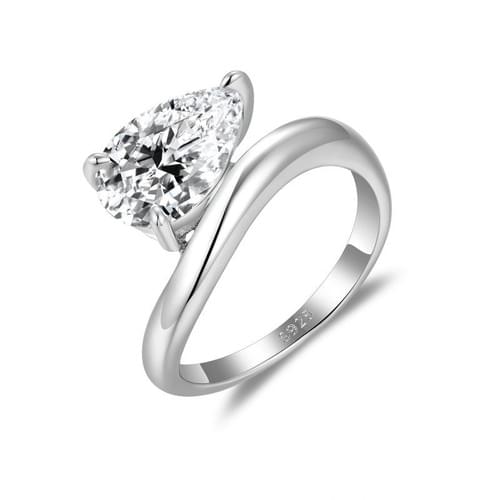Aurélle™ Éternelle Pear Ring (Silver)