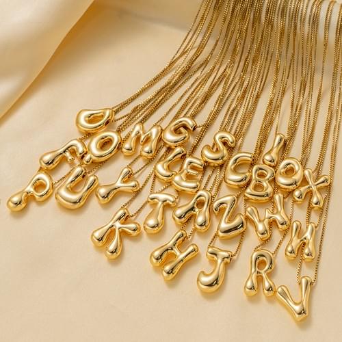 Aurélle Bubble Initial Necklace