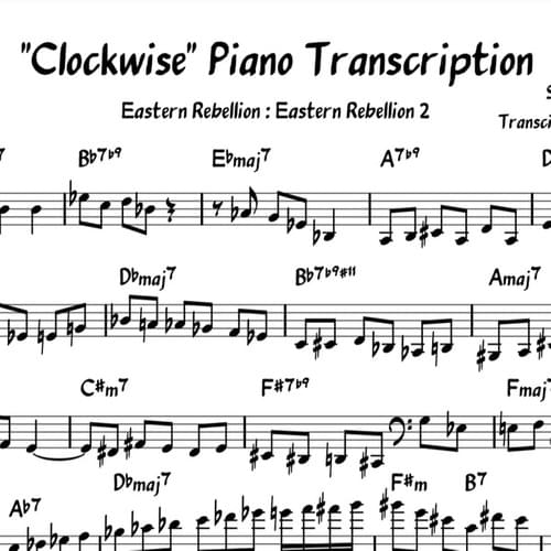 Cedar Walton “Clockwise" Piano Solo Transcription (Right Hand Only)