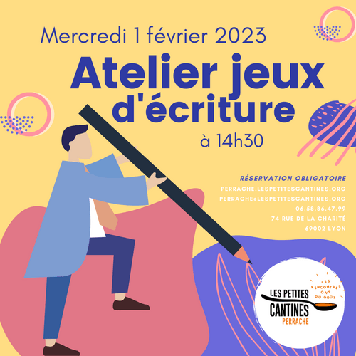 Atelier Jeux d'écriture mercredi 1er février!