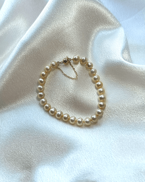 向日葵金珍珠手鏈 - Sunflower gold pearl bracelet