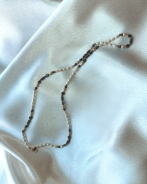 復古磁石小米珠頸鏈 - Vintage magnetic millet pearl necklace