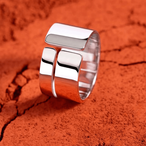 Bague contemporaine large Nossa by Lm