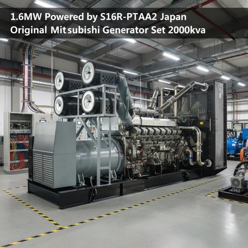 1.6MW Powered by S16R-PTAA2 Japan Original Mitsubishi Generator Set 2000kva