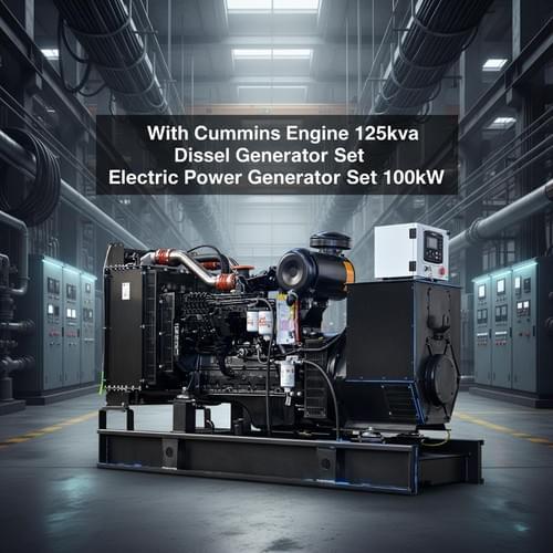 WIth Cummins Engine 125kva Diesel Generator Set Electric Power Generator Set 100kW