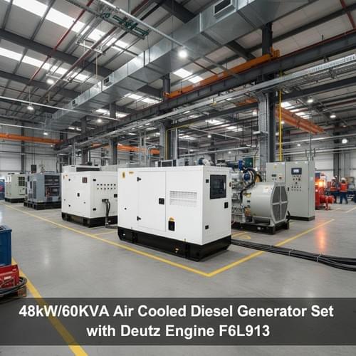 48kW/60KVA Air Cooled Diesel Generator Set with Deutz Engine F6L913