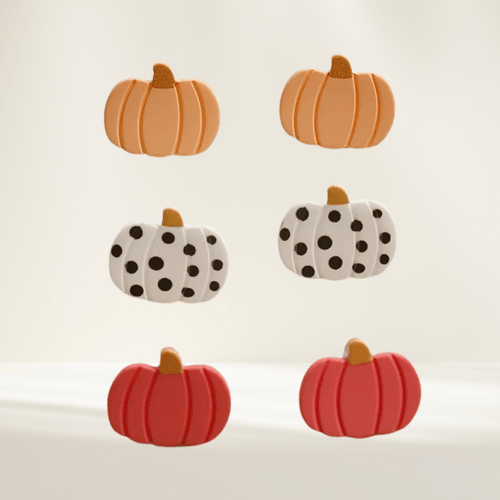 Fall Autumn Trio Pumpkin Earrings