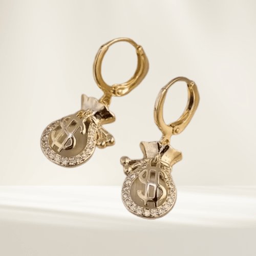 Money Bag Earrings – Statement Luck & Wealth Dangles