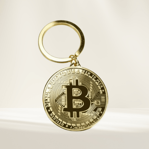 Gold Bitcoin Keychain – Crypto Collector’s Edition
