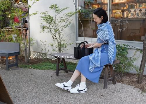 Épice Paris 圍巾 ( TWEED CHECK 天空藍)