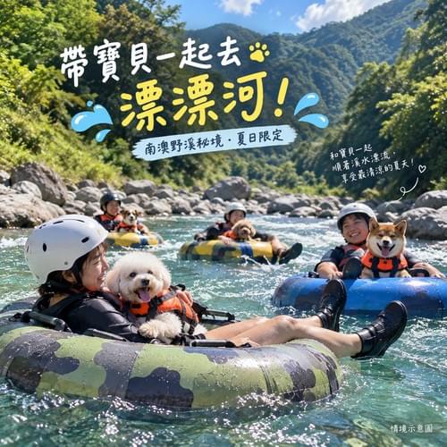 抓住夏天的尾巴!漂浪到宜蘭~超好玩南澳野溪秘境漂漂河.超好評人氣原住民私房料理1日