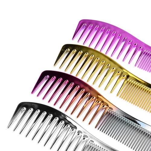Wide Tooth Custom Electroplating Styling Hair Comb - C02