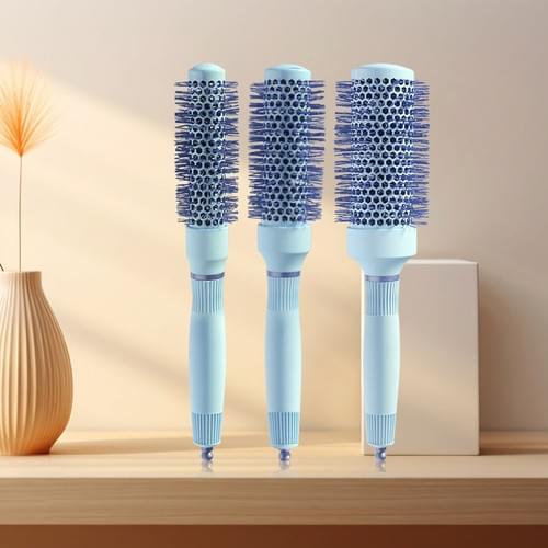 Elegant Blue Vent Round Hairbrush Set