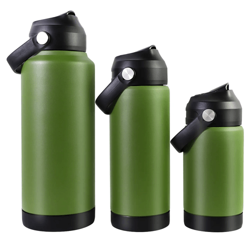 12OZ 18OZ 32OZ Travel Thermo Flask Double Wall Stainless Steel Vacuum Insulated Water Bottle with Lids