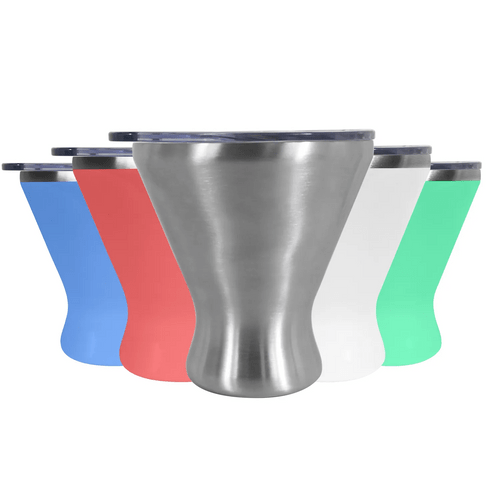 Bar Accessory Slip Lid 8-10OZ Stainless Steel Margarita Martini Insulated Glass Frozen Cocktail Tumbler for Party