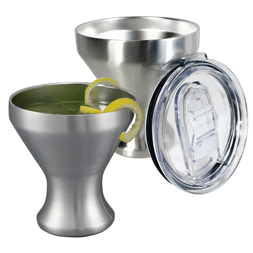 Bar Insulated Martini Margarita Tumbler New Unique Creative Colored Stainless Steel Round Glasses for Cocktails