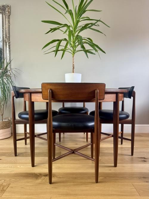 SOLD Mid-Century G PLAN Fresco Round Teak Dining Table & 4 Chairs Victor Wilkins 1969