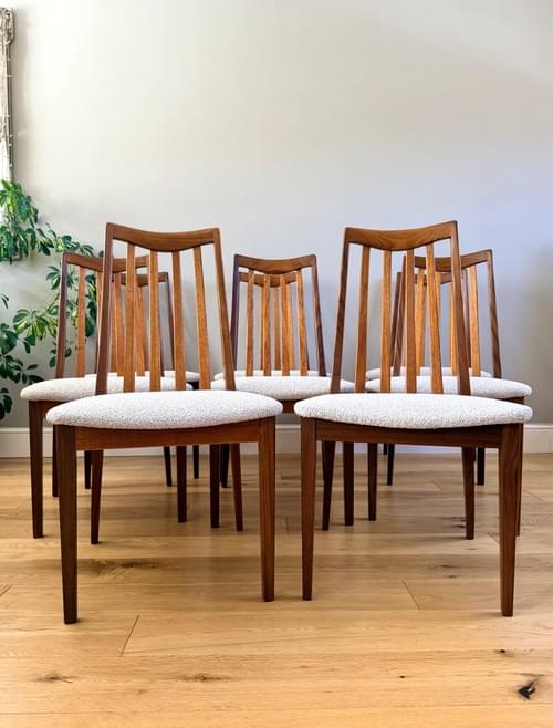 NEW LISTING G Plan Fresco Teak Dining Chairs 1970s Retro Mid-Century Modern, Set of 8
