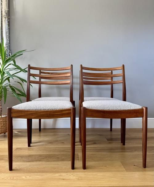 SOLD G Plan Victor Wilkins Mid-Century Retro Set of 4 Teak Dining Chairs
