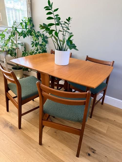 NEW LISTING Legate Teak Gate-leg Table & Chairs by Jentique, Set of 4