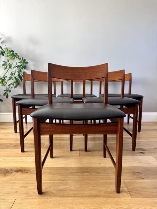 SOLD Mid Century Chairs Bath Cabinet Makers 1960s Vintage Dining Chairs, Set of 6