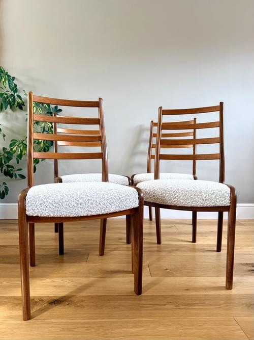 NEW LISTING G PLAN Mid-Century Modern Ladder Back Chairs, Set of 4