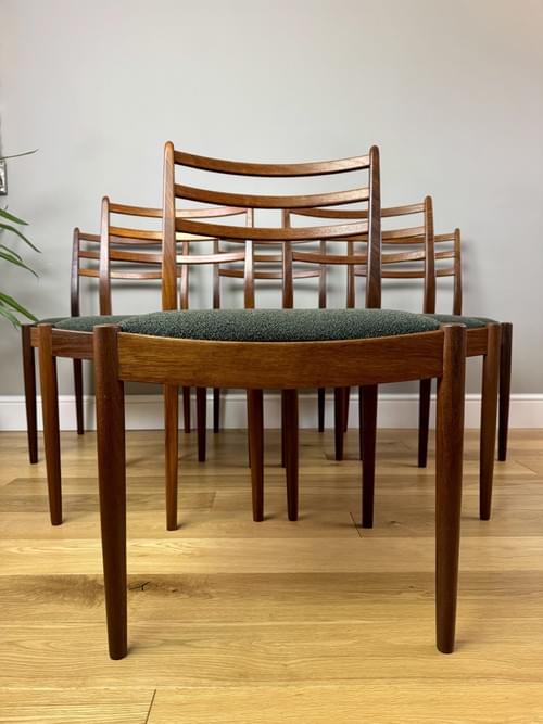 SOLD G Plan Victor Wilkins Mid-Century Retro Set of 6 Teak Dining Chairs