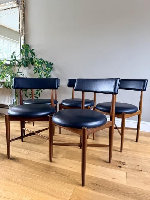 NEW LISTING Mid-Century G Plan Fresco Chairs by Victor Wilkins 1969, Set of 5 (9 available)