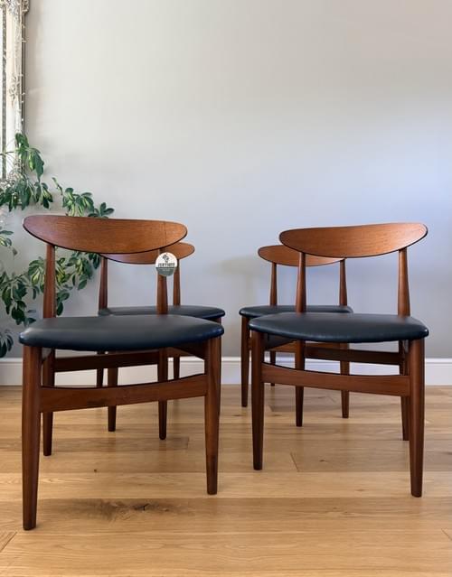 SOLD Jentique Mid-Century Retro Vintage 1968 Dining Chairs, Set of 4