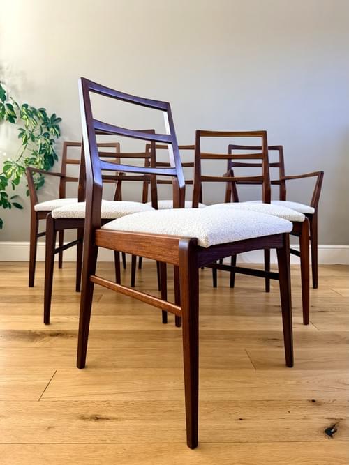 SOLD Mid-Century 1960s Fyne Ladye Dining Chairs designed by Richard Hornby, Set of 6
