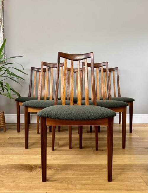 SOLD G Plan 1970s Teak Dining Chairs from the Fresco Range, Set of 6