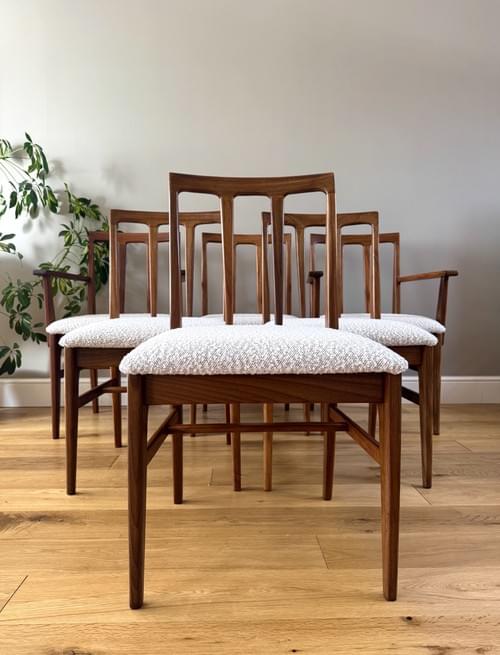 NEW LISTING A.Younger For Heals Afromosia Chairs Mid Century RARE, Set of 6