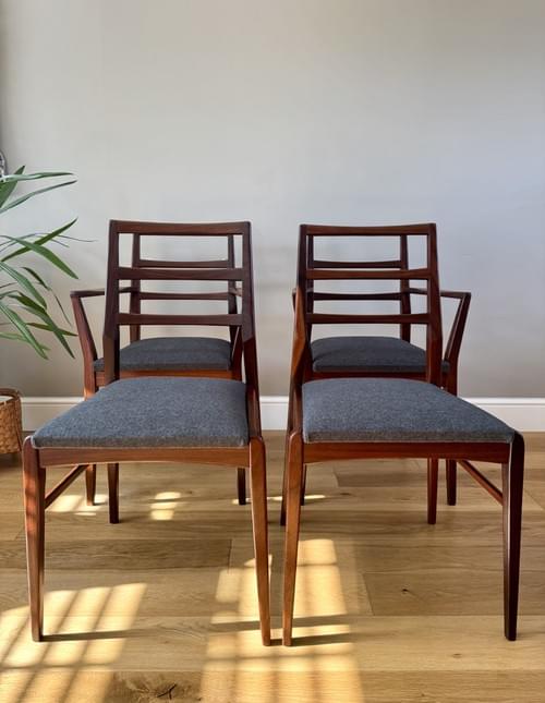 SOLD Mid-Century 1960s Fyne Ladye Dining Chairs designed by Richard Hornby, Set of 4