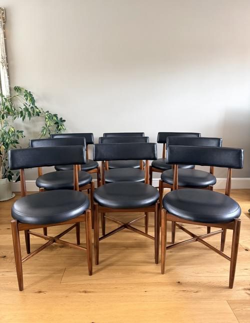 NEW LISTING Mid-Century G Plan Chairs by Victor Wilkins 1969, Set of 9