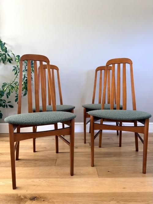 NEW LISTING Teak 1960s Mid Century Dining Chairs by Jentique, Set of 4