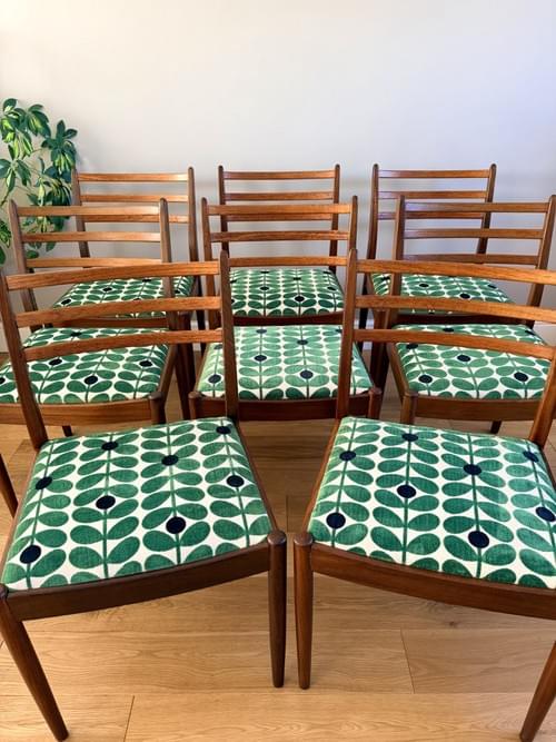 NEW LISTING G Plan 1970s Victor Wilkins Chairs, Set of 8