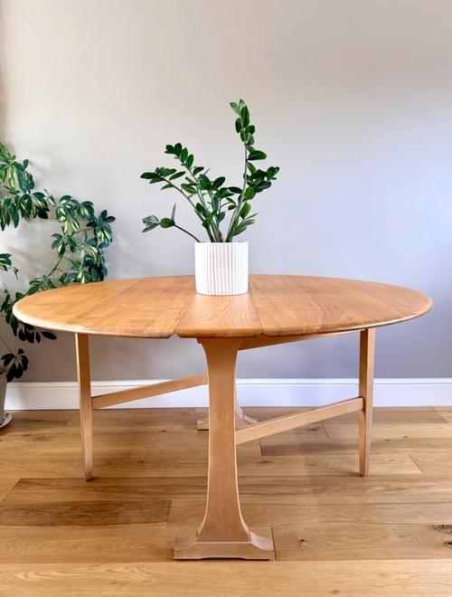 NEW LISTING Ercol Solid Elm Drop Leaf Table