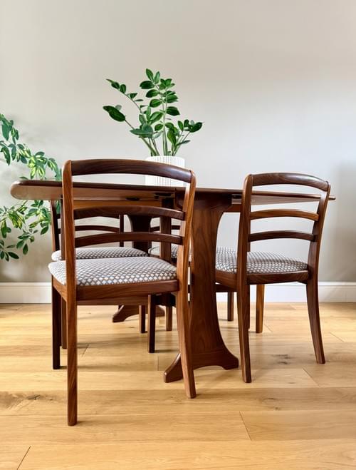 NEW LISTING G Plan 1970s Teak Gate-leg Table and Chairs, Set of 4