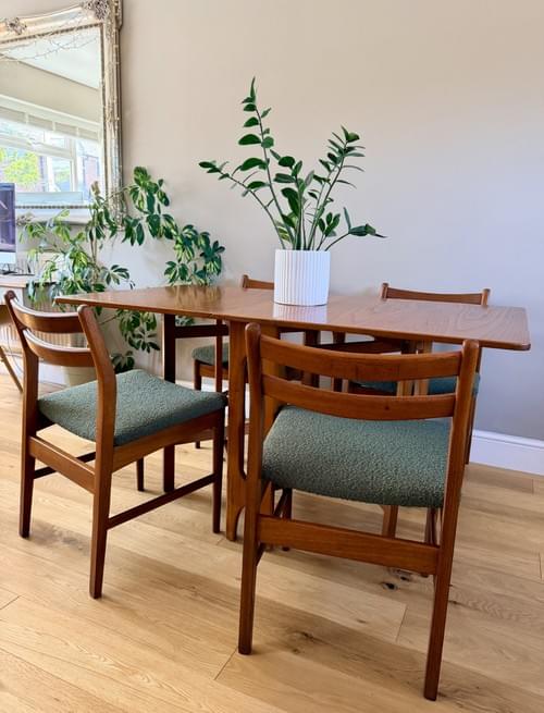 NEW LISTING Jentique Teak Gate-leg Table & Chairs, Set of 4