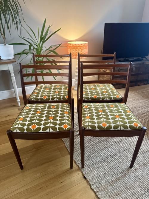 SOLD G Plan Victor Wilkins Mid-Century Retro Set of 4 Teak Dining Chairs