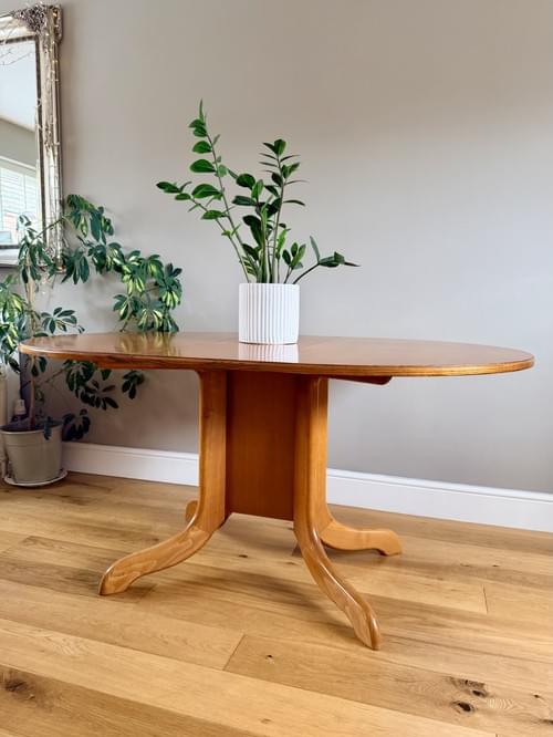 NEW LISTING Morris of Glasgow 1960s Oval Drop Leaf Gateleg Dining Table