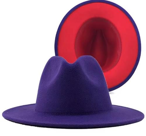 Purple & Red Fedora