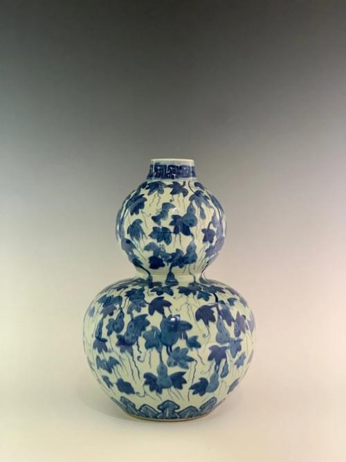 清代風格・青花纏枝葫蘆紋葫蘆瓶