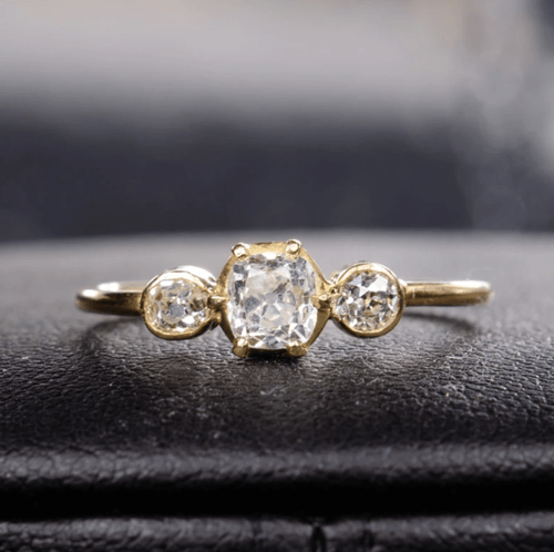 Three stone diamond ring