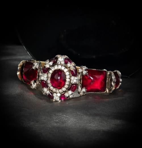 garnet bohemian glass bracelet