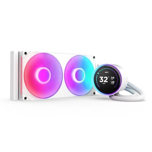 【NZXT美商恩傑】Kraken Elite 280 RGB V2 渦輪幫浦水冷 白 (7年保/劇院級大液晶)
