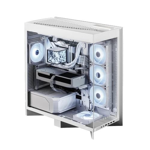 【TRYX】LUCA L70 懸浮X型底座 鋁合金 E-ATX海景機殼 白(精品級/背插/雙420/航太級鋁合金)