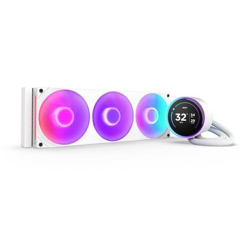 【NZXT美商恩傑】Kraken Elite 360 RGB V2 渦輪幫浦水冷 白 (7年保/劇院級大液晶)