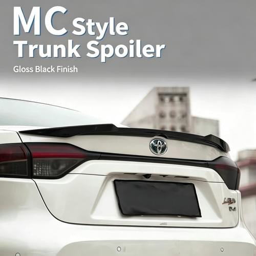 MC Style Gloss Black Trunk Spoiler Lip Fits Toyota Corolla Sedan 2019-2025 ABS Rear Boot Wing